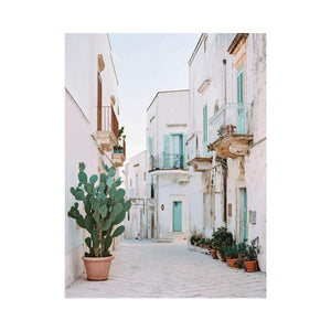 Mediterranean Mint Lane coastal artwork for modern living room decor
