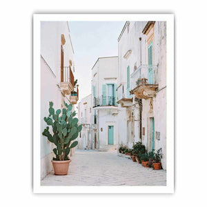 Mediterranean Mint Lane coastal artwork for modern living room decor