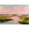 Pastel marsh landscape painting for serene bedroom and living room decor