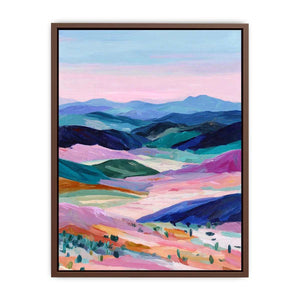 Colorful mountain landscape artwork for modern living room wall decor