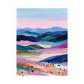 Colorful mountain landscape artwork for modern living room wall decor