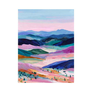 Colorful mountain landscape artwork for modern living room wall decor