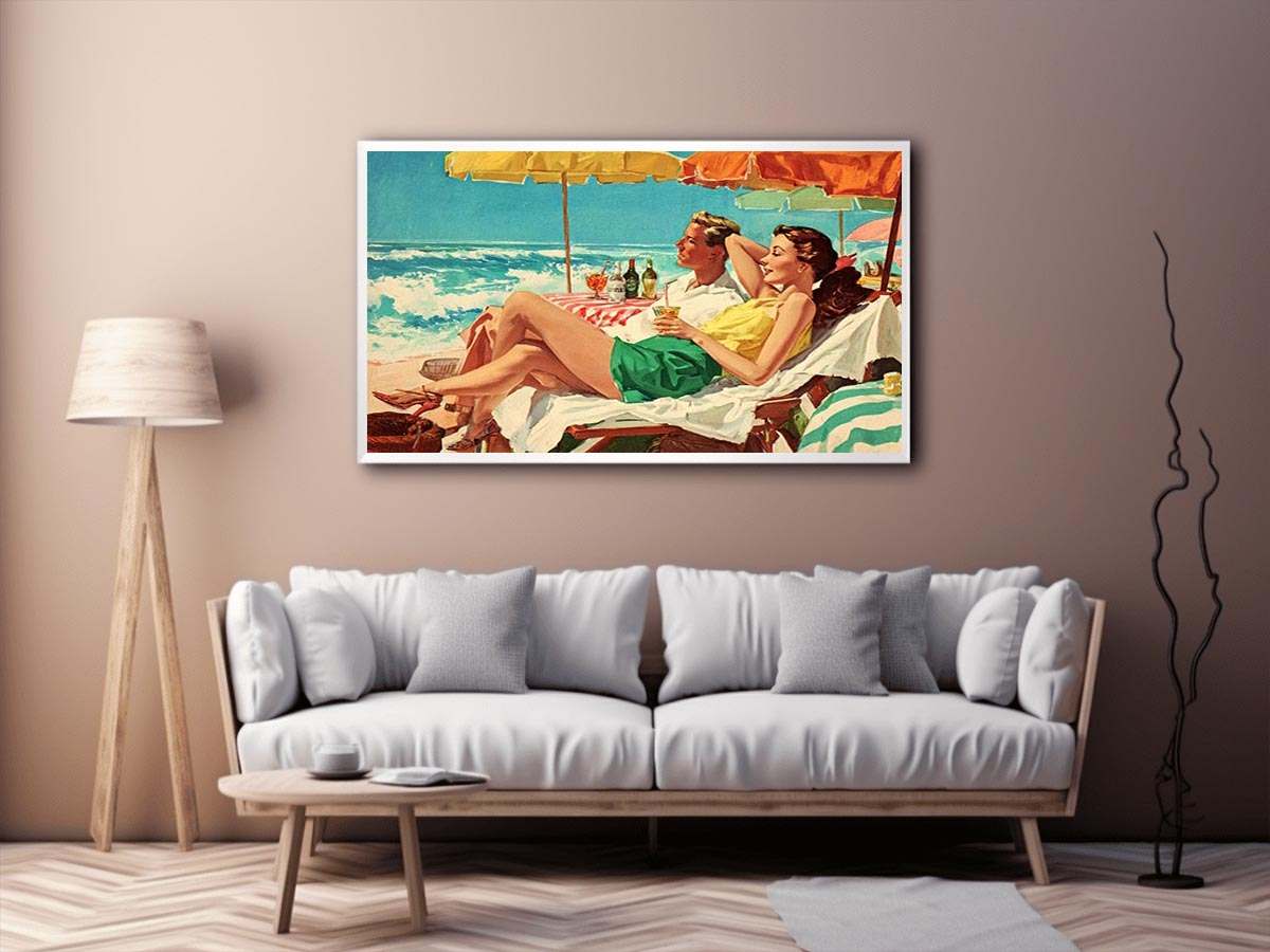 Seaside Reverie coastal artwork for modern living room decor