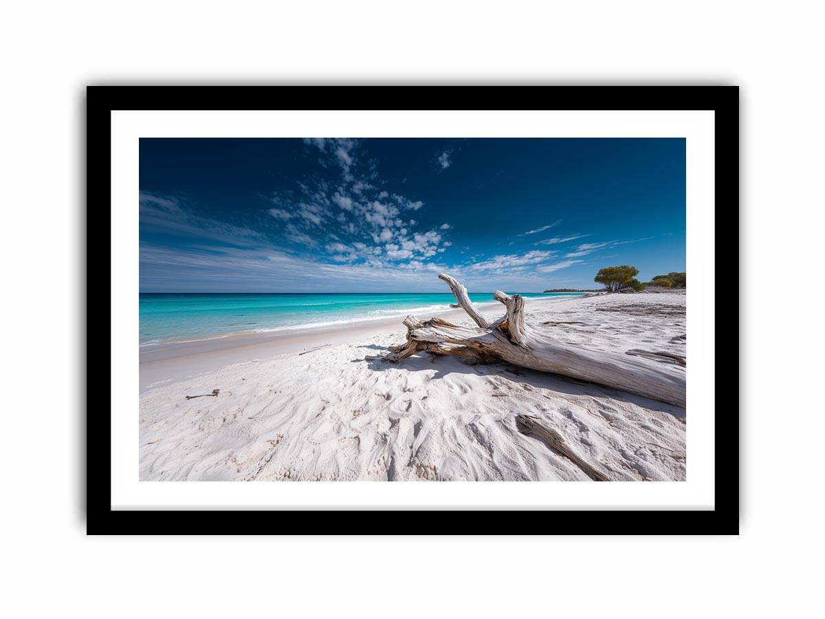 Driftwood Horizon coastal artwork for modern living room decor