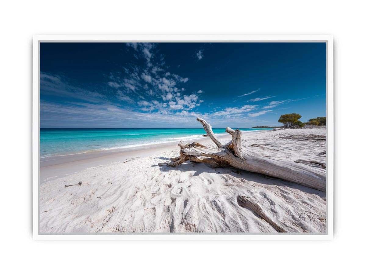 Driftwood Horizon coastal artwork for modern living room decor