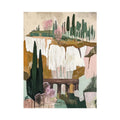 Cliffside Garden Passage premium canvas art for modern living room decor
