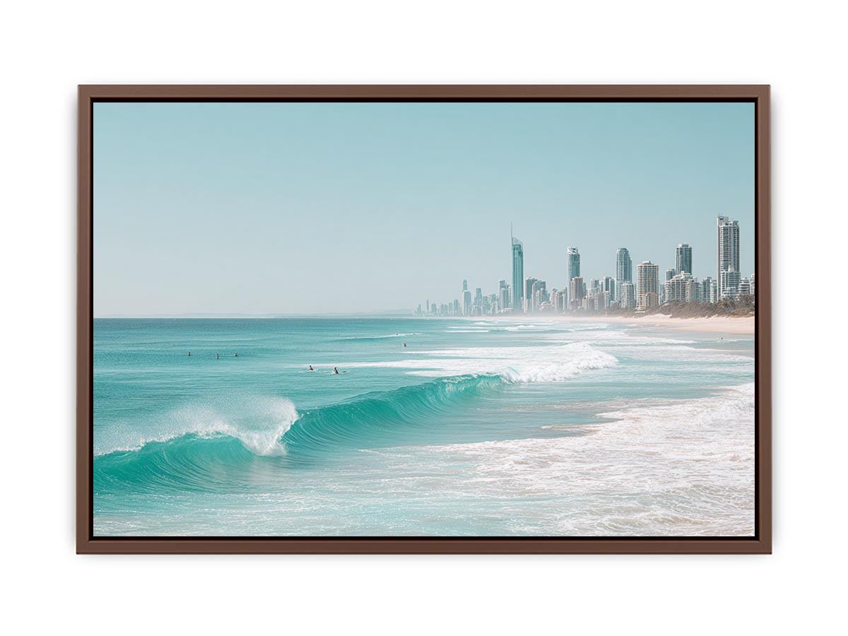Coastal Skyline coastal artwork for modern living room decor