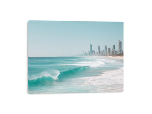 Coastal Skyline coastal artwork for modern living room decor