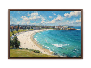 Azure Bay Impression coastal artwork for modern living room decor