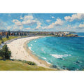 Azure Bay Impression coastal artwork for modern living room decor