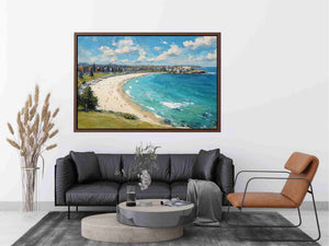 Azure Bay Impression coastal artwork for modern living room decor