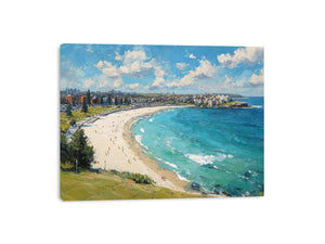 Azure Bay Impression coastal artwork for modern living room decor