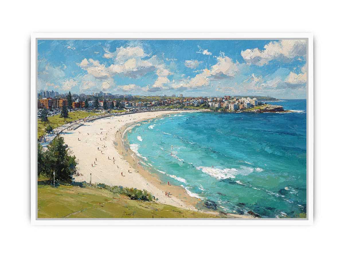 Azure Bay Impression coastal artwork for modern living room decor