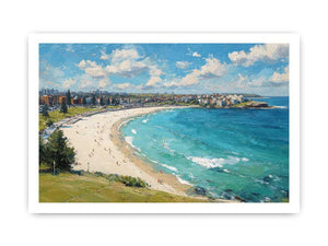 Azure Bay Impression coastal artwork for modern living room decor