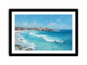 Bondi Blue Escape coastal artwork for modern living room decor