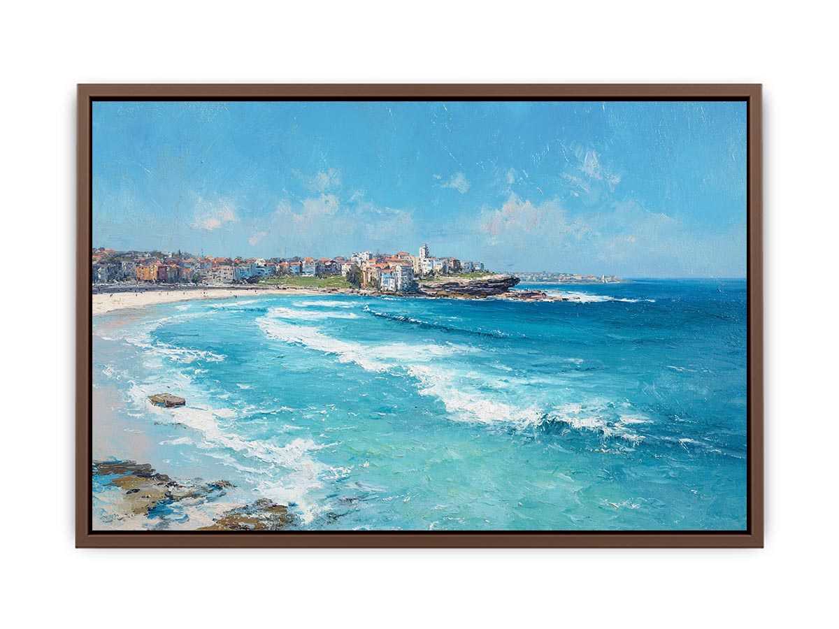 Bondi Blue Escape coastal artwork for modern living room decor