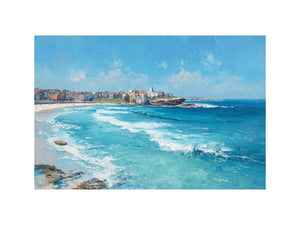 Bondi Blue Escape coastal artwork for modern living room decor