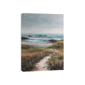 Coastal Path Serenity coastal artwork for modern living room decor