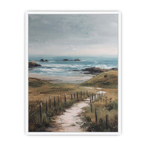 Coastal Path Serenity coastal artwork for modern living room decor