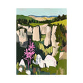 Emerald Canyon Bloom premium canvas art for modern living room decor