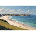 Golden Coast Panorama coastal artwork for modern living room decor