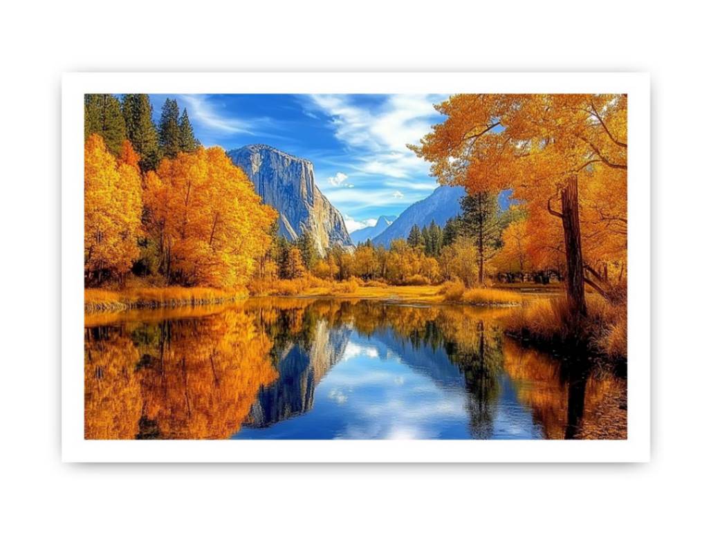 Golden Valley Reflection artwork for modern living room decor