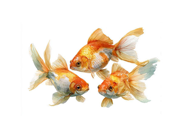 Gold Fish Watercolor  
