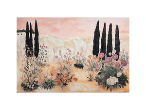 Blush Garden Escape artwork for modern living room decor