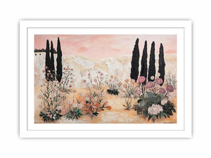 Blush Garden Escape artwork for modern living room decor