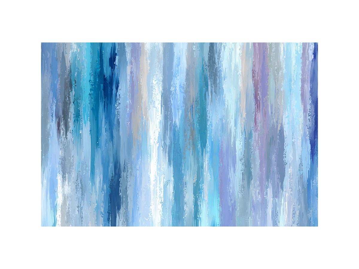 Blue abstract textured artwork for modern living room and office wall decor