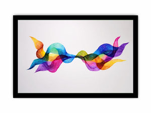Colorful abstract wave canvas art for modern living room and office decor