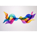 Colorful abstract wave canvas art for modern living room and office decor