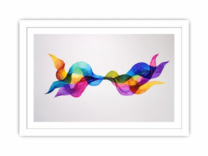 Colorful abstract wave canvas art for modern living room and office decor