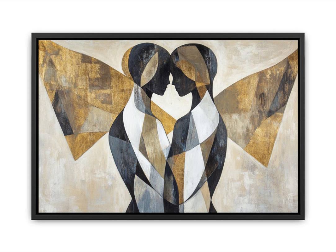 Golden Union artwork for modern living room decor