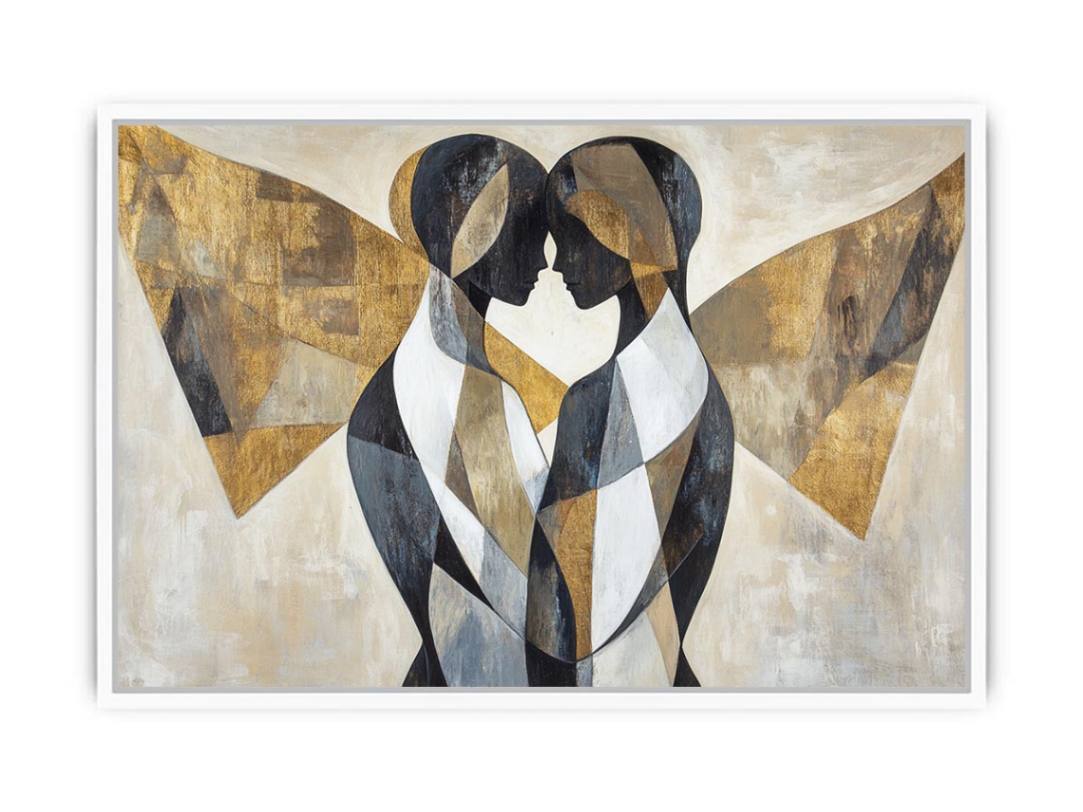 Golden Union artwork for modern living room decor