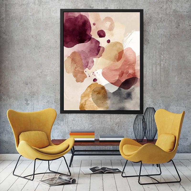 Decorative artwork for modern living room and luxury interior styling