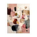 Abstract blush and neutral geometric canvas art for modern living room decor