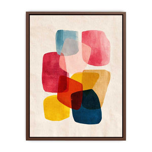 Modern colorful geometric abstract canvas art for office and living room