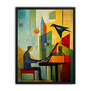 Midnight Piano Echo artwork for modern living room decor