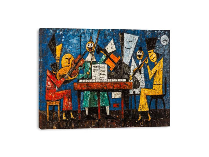Jazz In Gentle Geometry Canvas Print