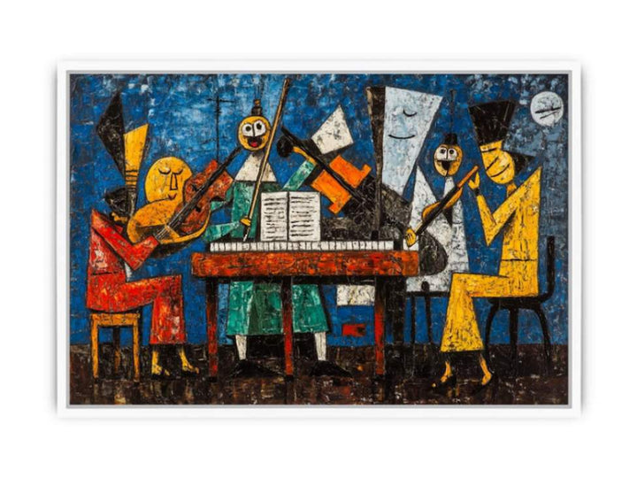 Jazz In Gentle Geometry Framed Print