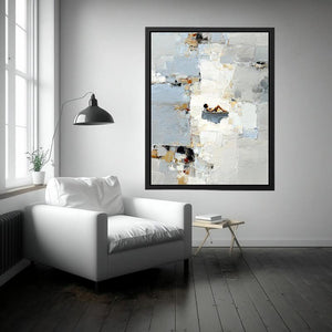 Figurative abstract canvas art with reclining woman for serene bedroom decor.