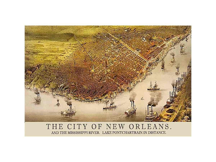The City of New Orleans map
