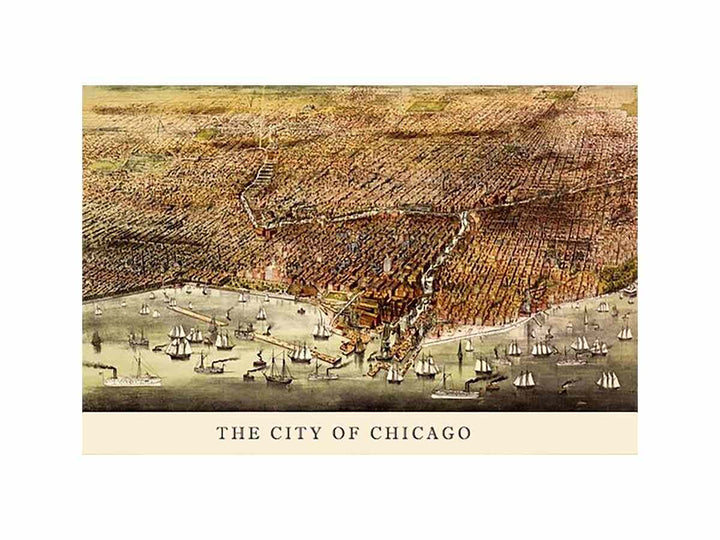 The City of Chicago, Circa 1892, map