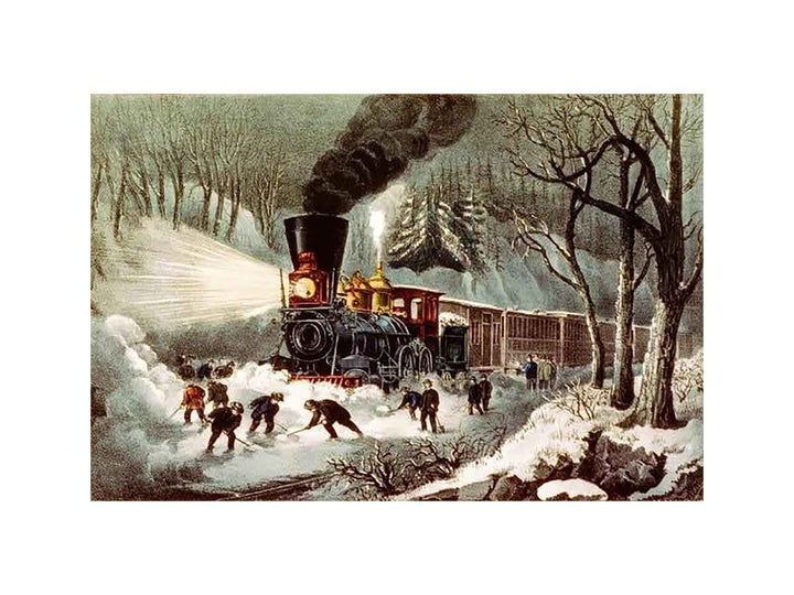 American railroad scene
