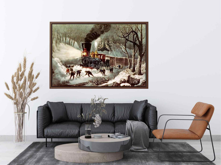 American railroad scene