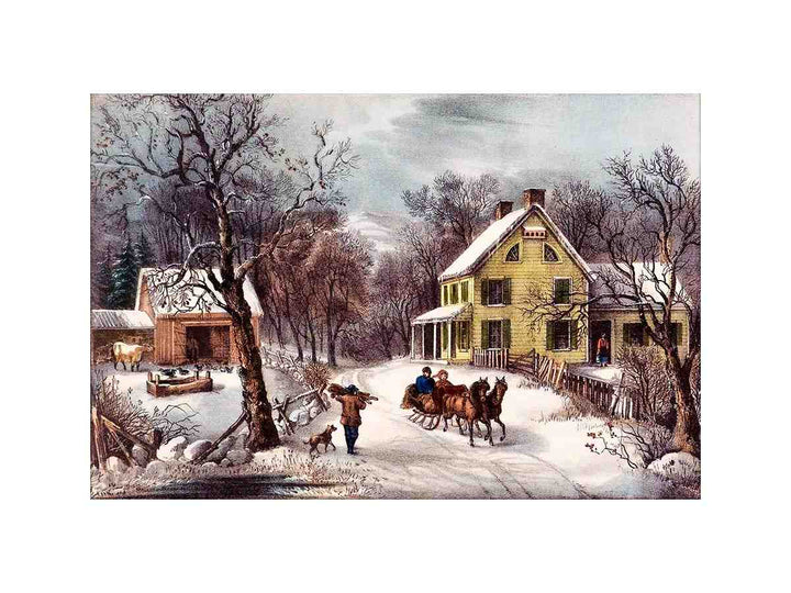Old American Homestead winter 1868