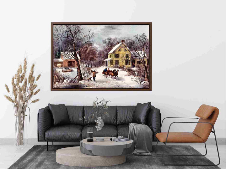 Old American Homestead winter 1868