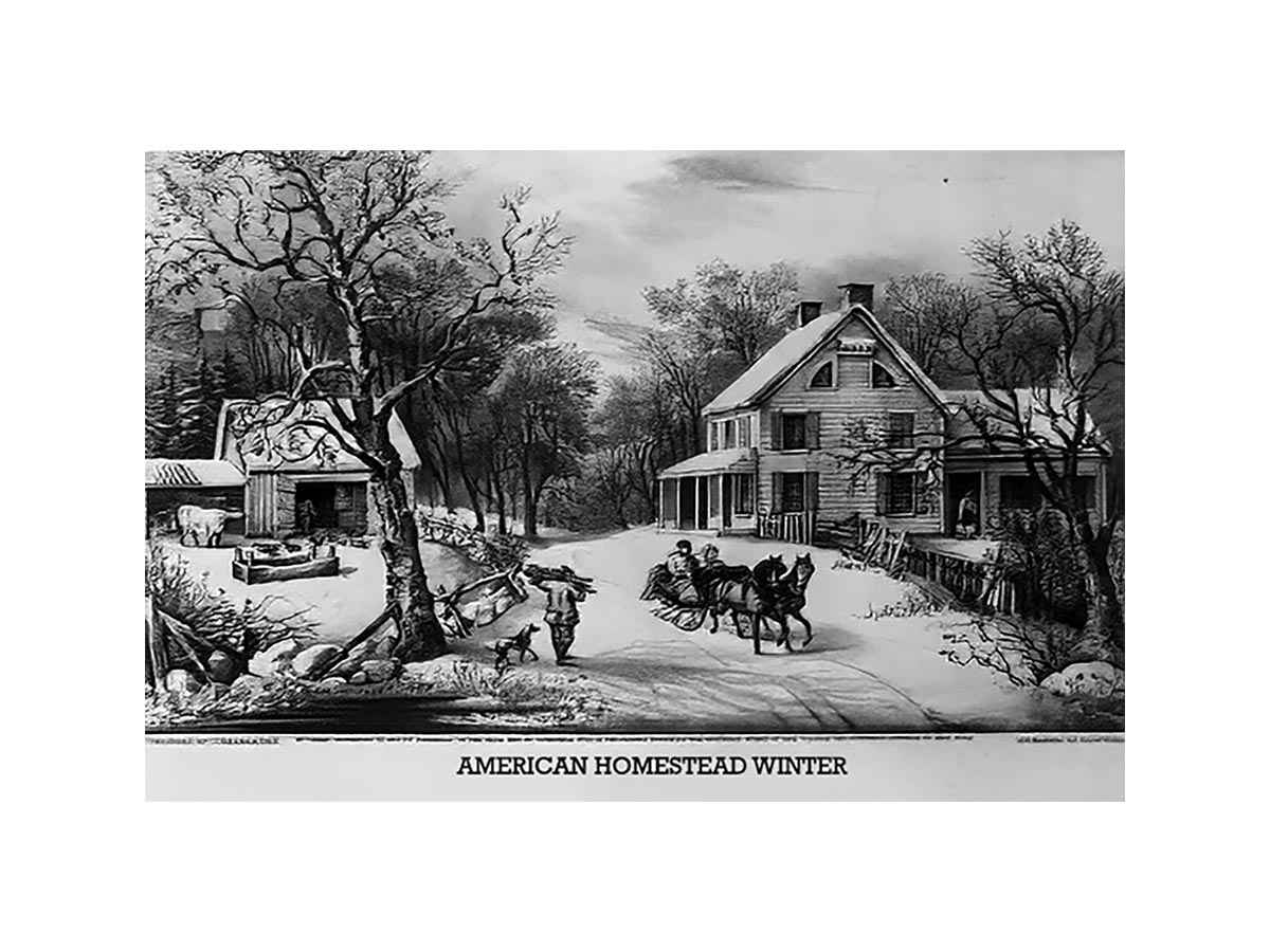 Homestead winter Black & White