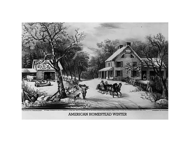 Homestead winter Black & White